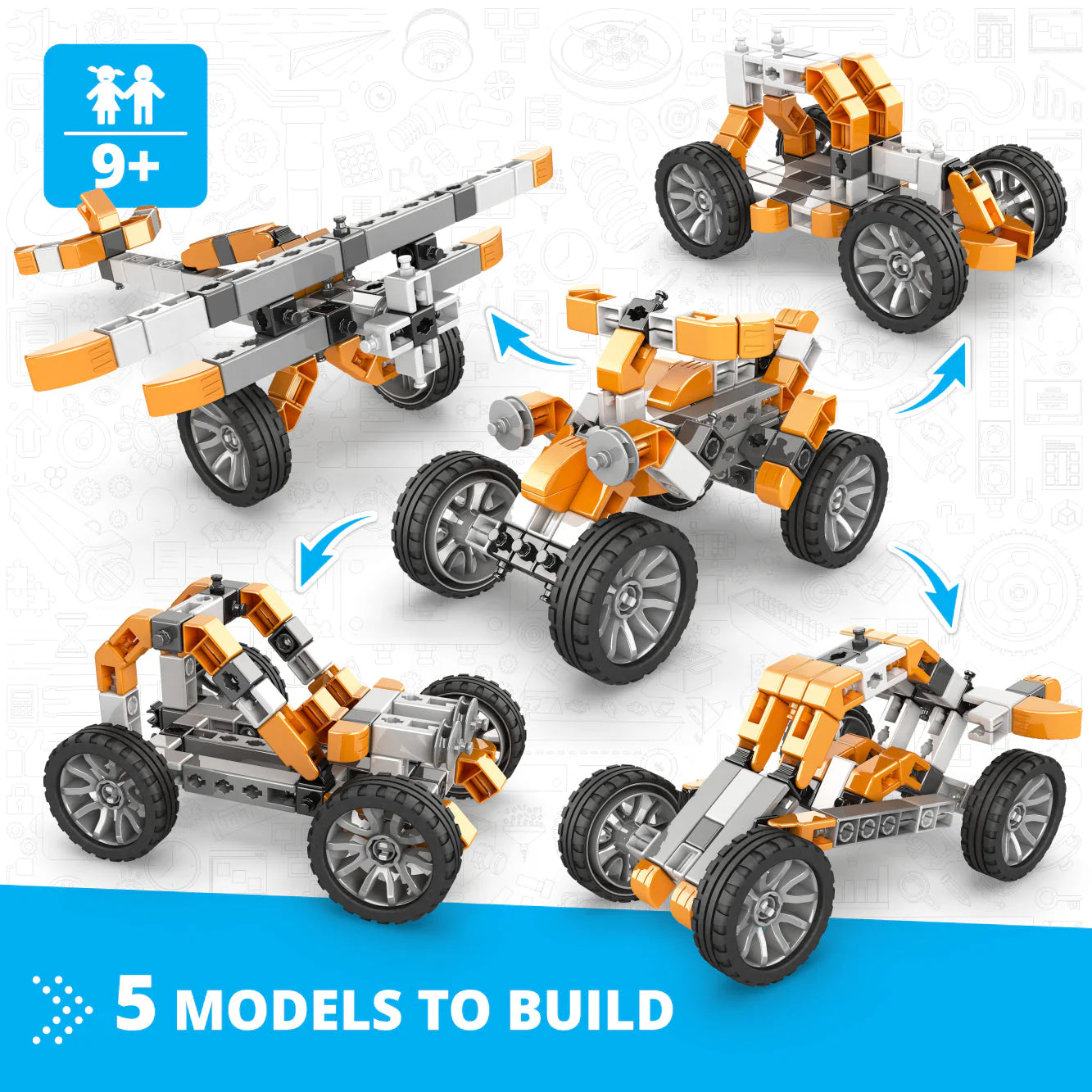 Inventor Mechanics Cuatriciclo +5 modelos | ENGINO