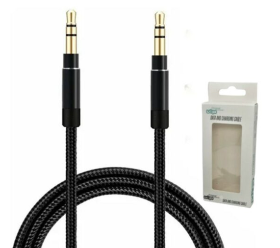 Cable acordonado AUX Audio 3,5MM 1M.