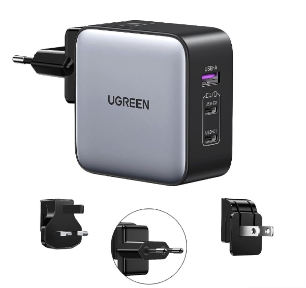 Cargador de Pared UGREEN USB + 2 USB tipo C 65W