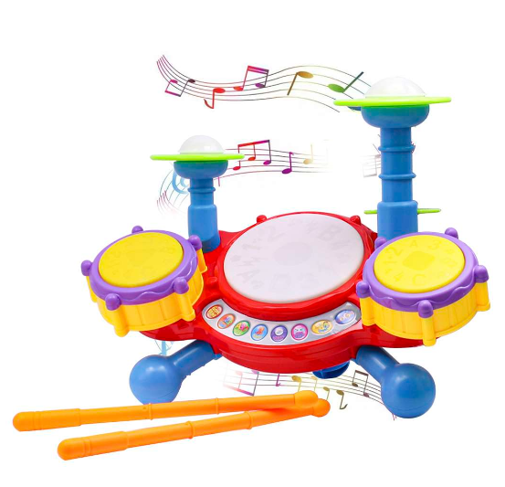 Batería Musical con luces y sonidos