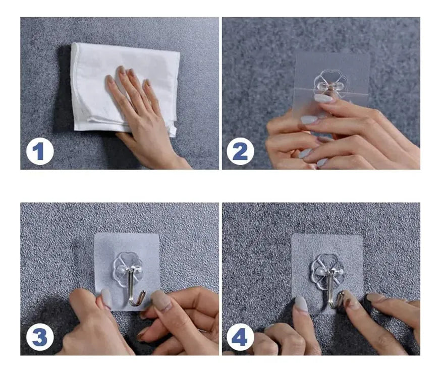 Ganchos para Pared Adhesivo X10 Unidad