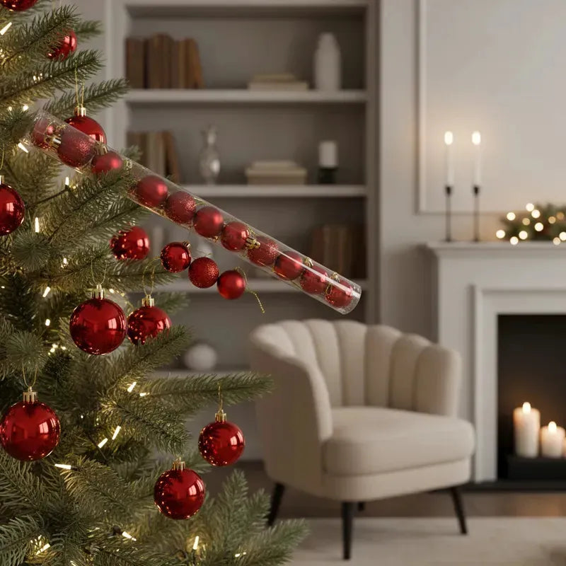 Bolas Decorativas Esferas Chirimbolo Navideñas X12 Unidades