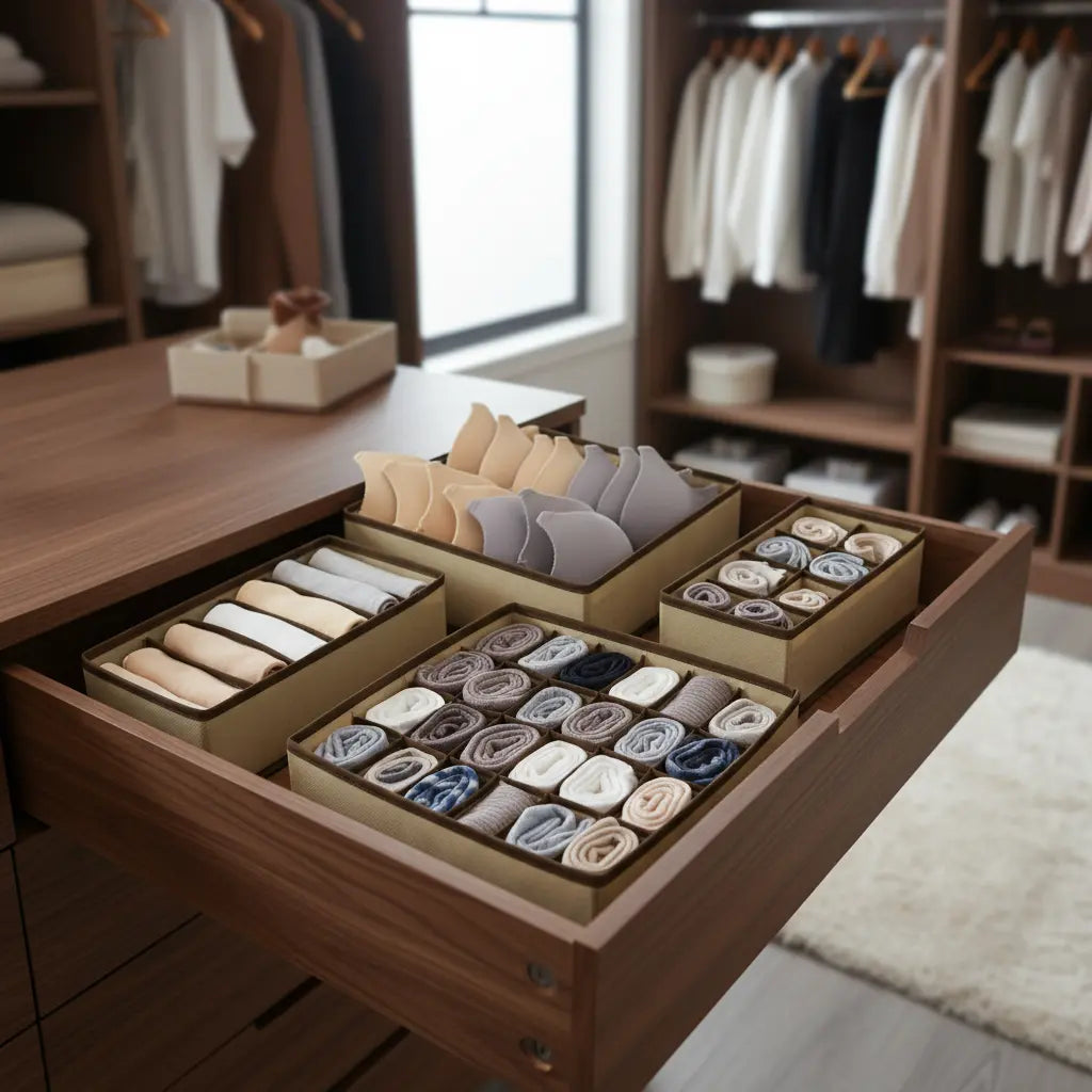 Set Organizador De Ropa Interior En 4 Piezas