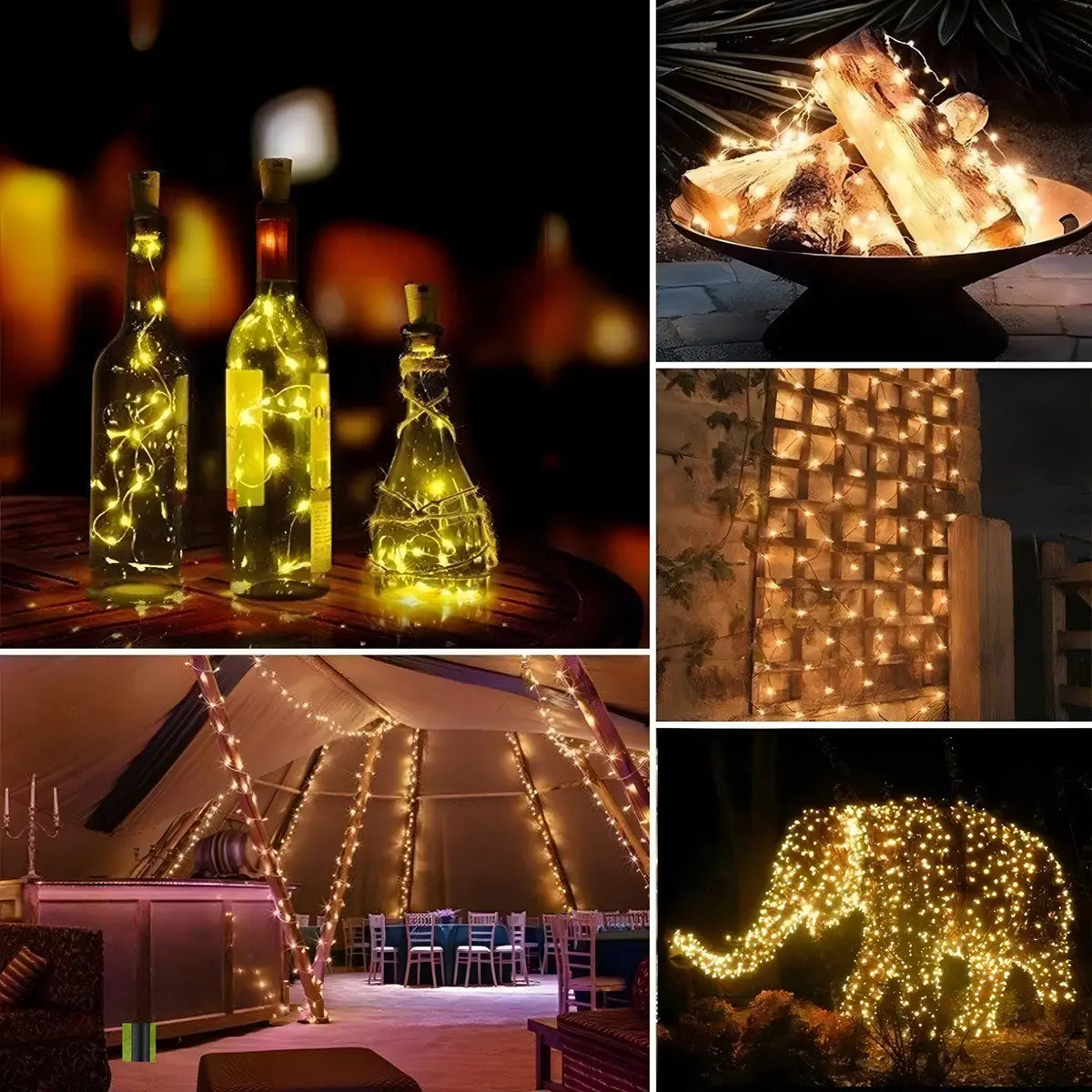 100 Mini Luces Led Solar / 12mts