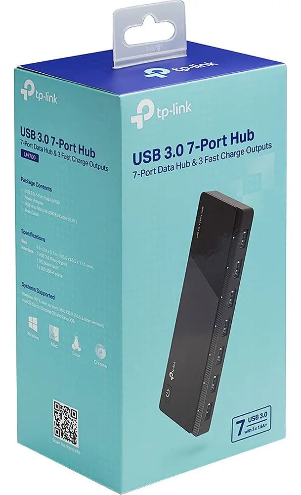 Adaptador de hub USB 3.0 TP-Link Uh700 de 7 puertos
