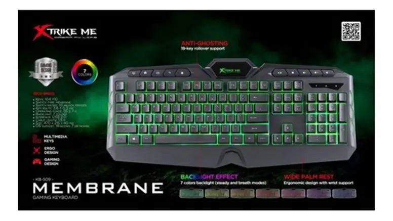 Teclado Gamer Xtrike Me Con Control Multimedia