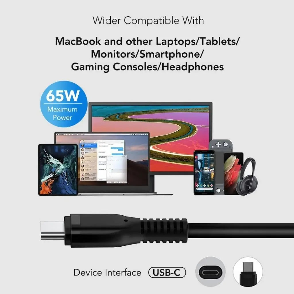 Cargador Para Tipo C para Laptop / Notebook 65w