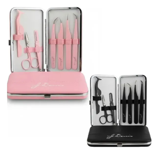 Set Herramientas Para Cejas / Pestañas Con Estuche