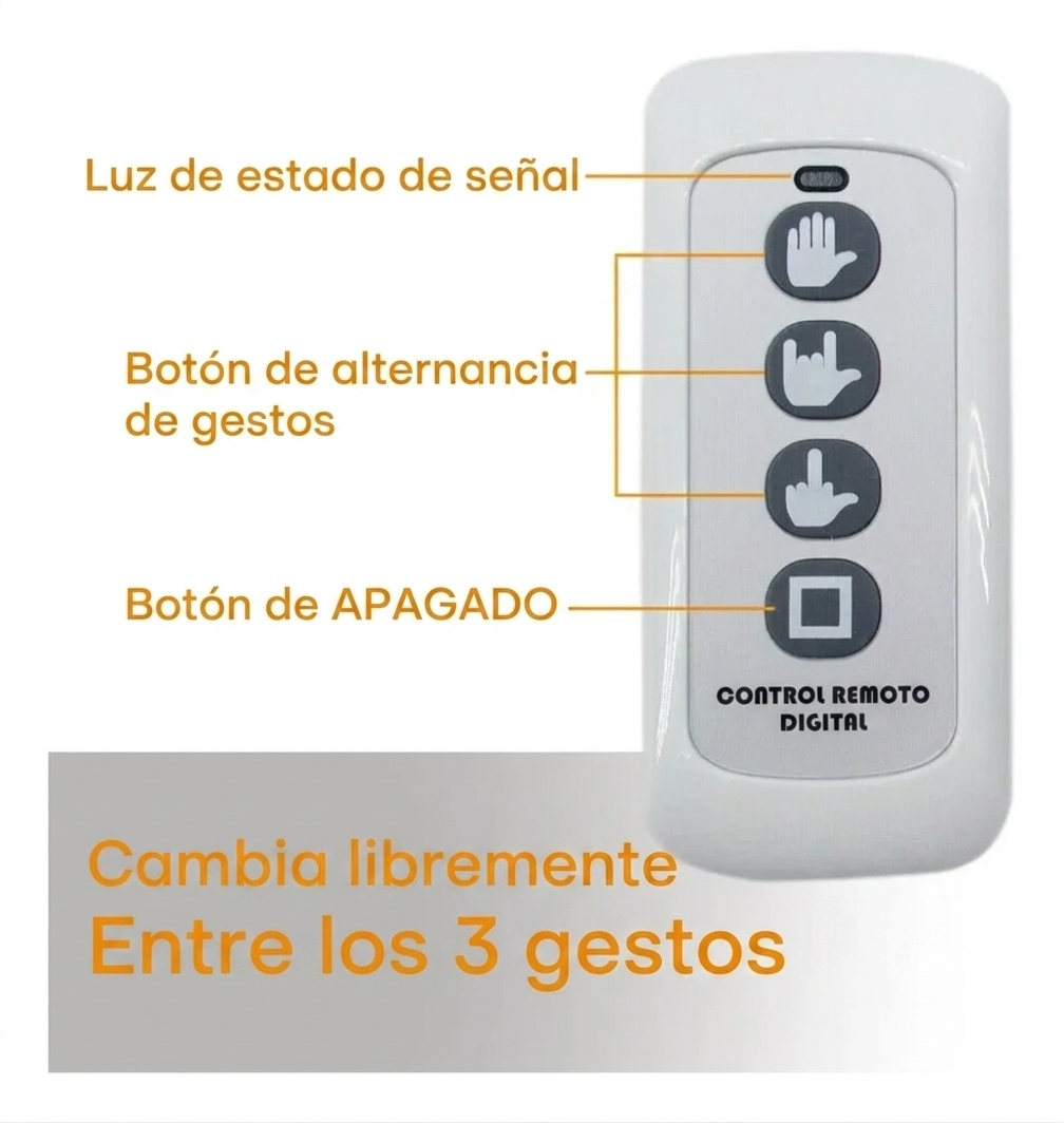 Luz Led para autos con señales divertidas mano
