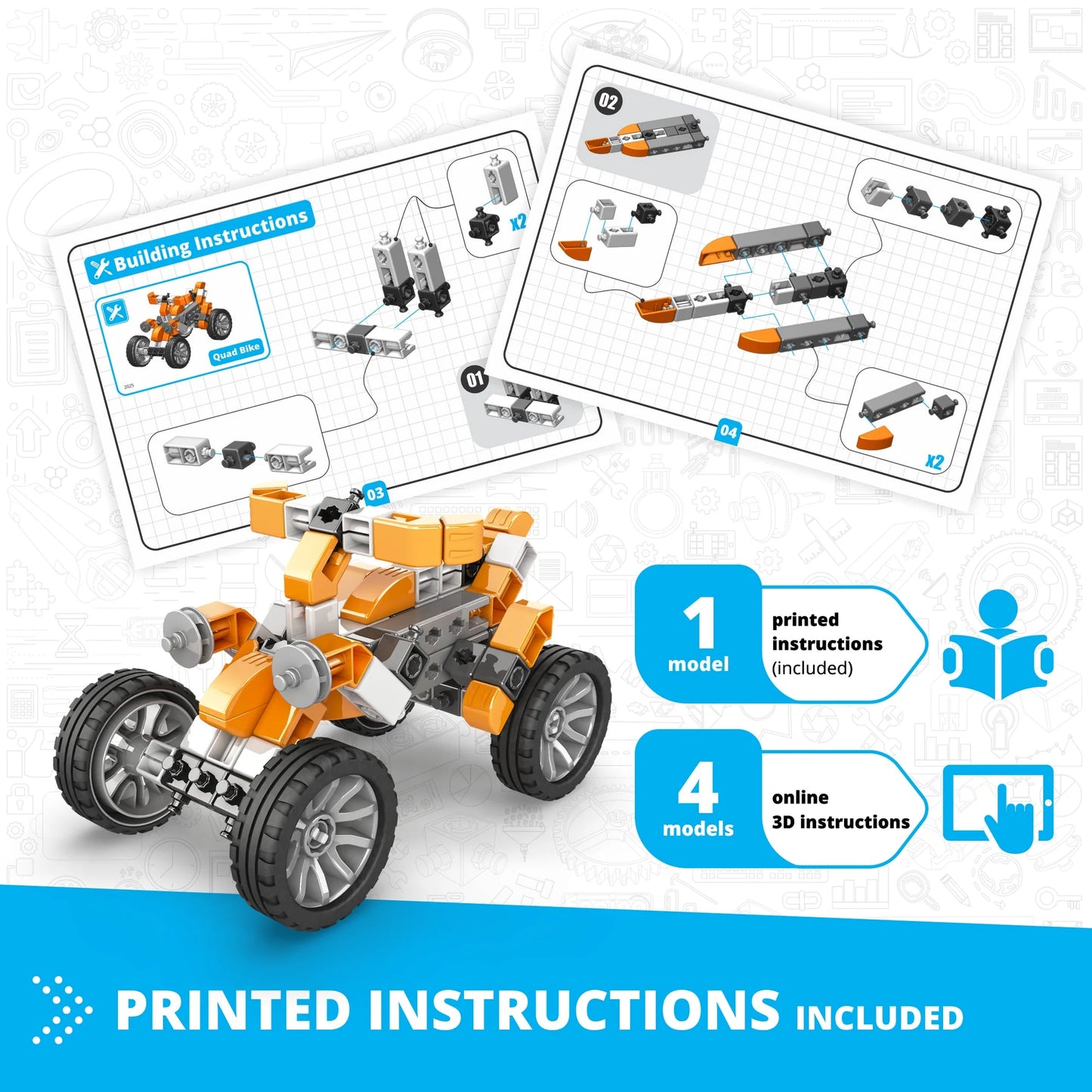 Inventor Mechanics Cuatriciclo +5 modelos | ENGINO