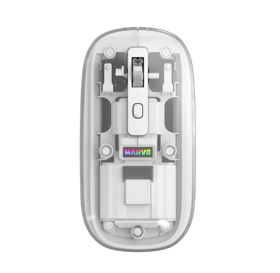 Mouse Marvo M810W Inalámbrico Con Batería - Bluetooth Blanco