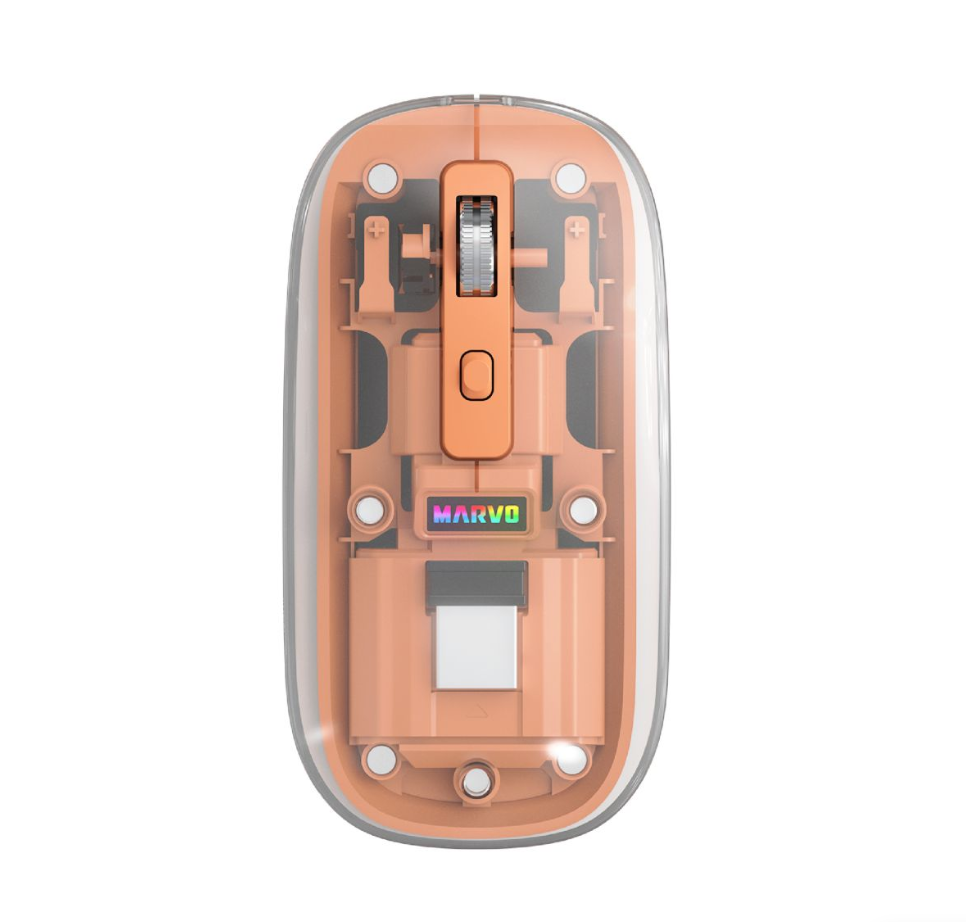 Mouse Marvo M810W Inalámbrico Con Batería - Bluetooth Blanco