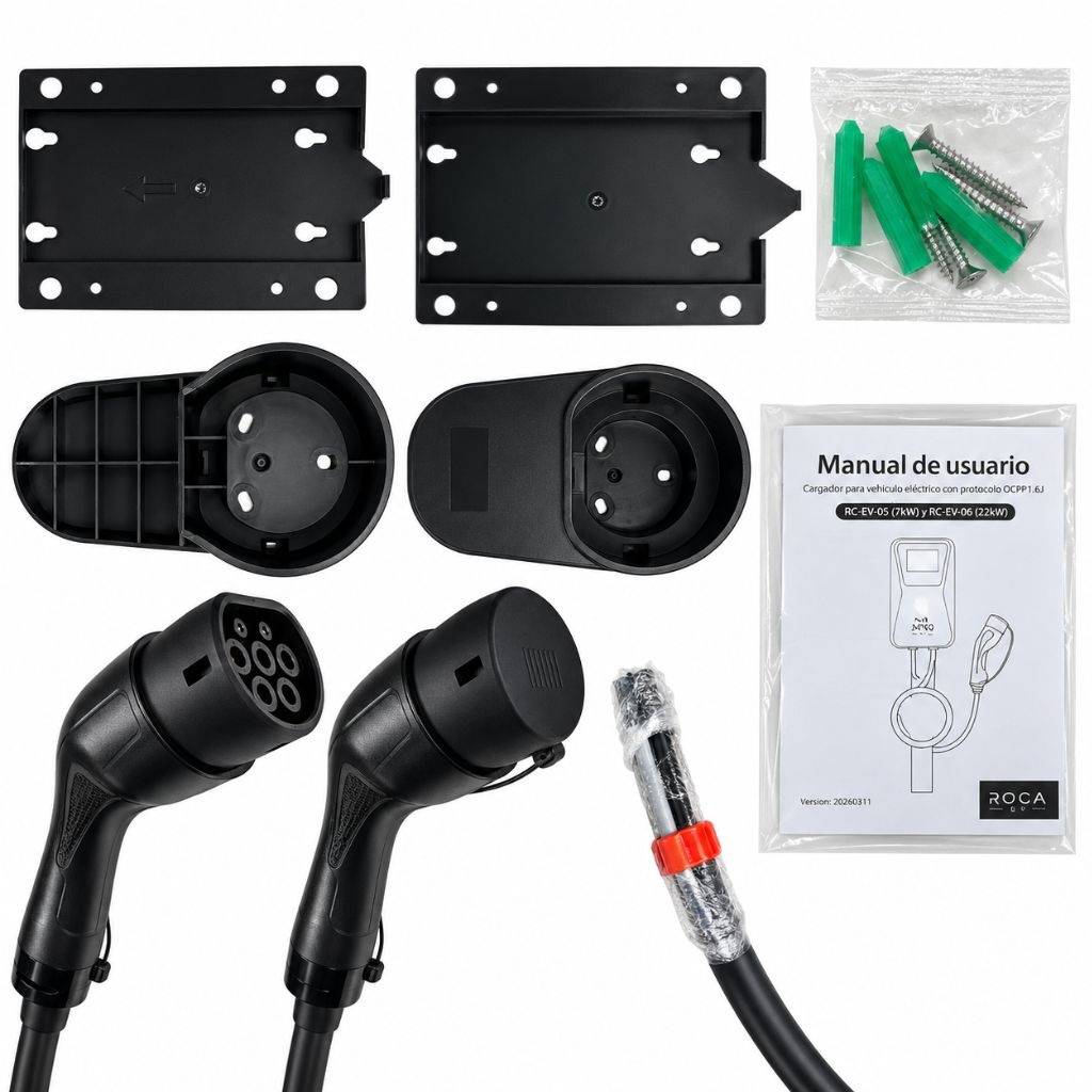 Cargador Wallbox para Vehículos Eléctricos RC-EV-05 7KW 8A/10A/13A/16A/32A