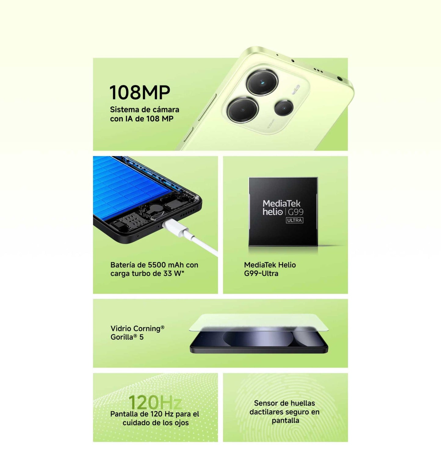 Celular Xiaomi Redmi Note 14, 6GB RAM / 128GB