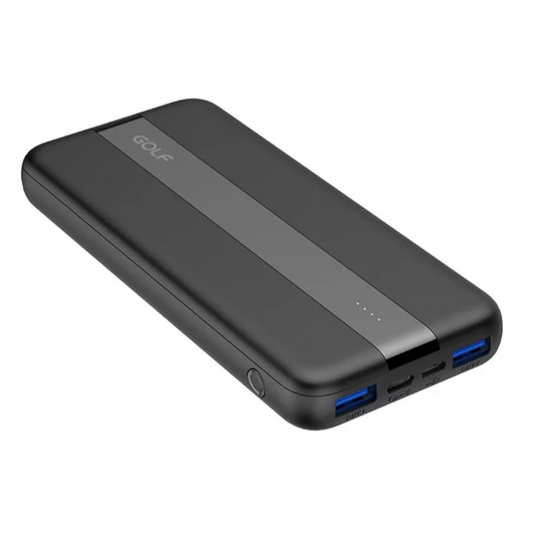 Cargador Power Bank, Golf, 10000MAH Doble USB, c/puerto "Tipo C"