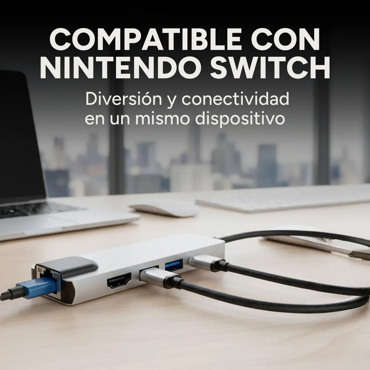 Adaptador Hub Tipo C 5 En 1