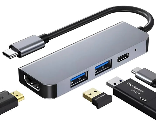 Adaptador Hub USB-C 4 en 1