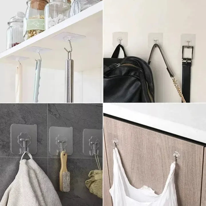 Ganchos para Pared Adhesivo X10 Unidad