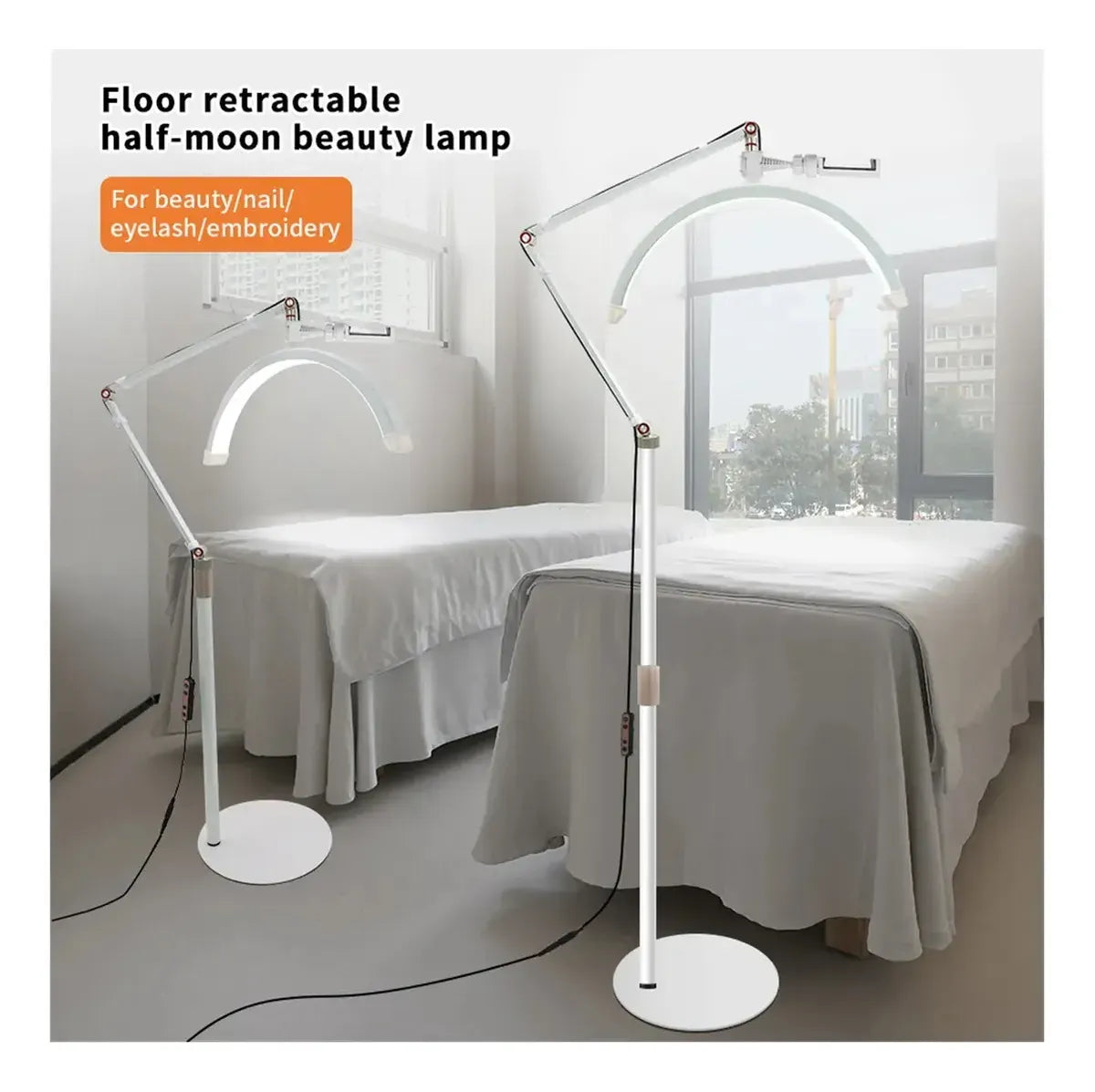 Iluminador Media Luna con Base de Pie / 180 Leds