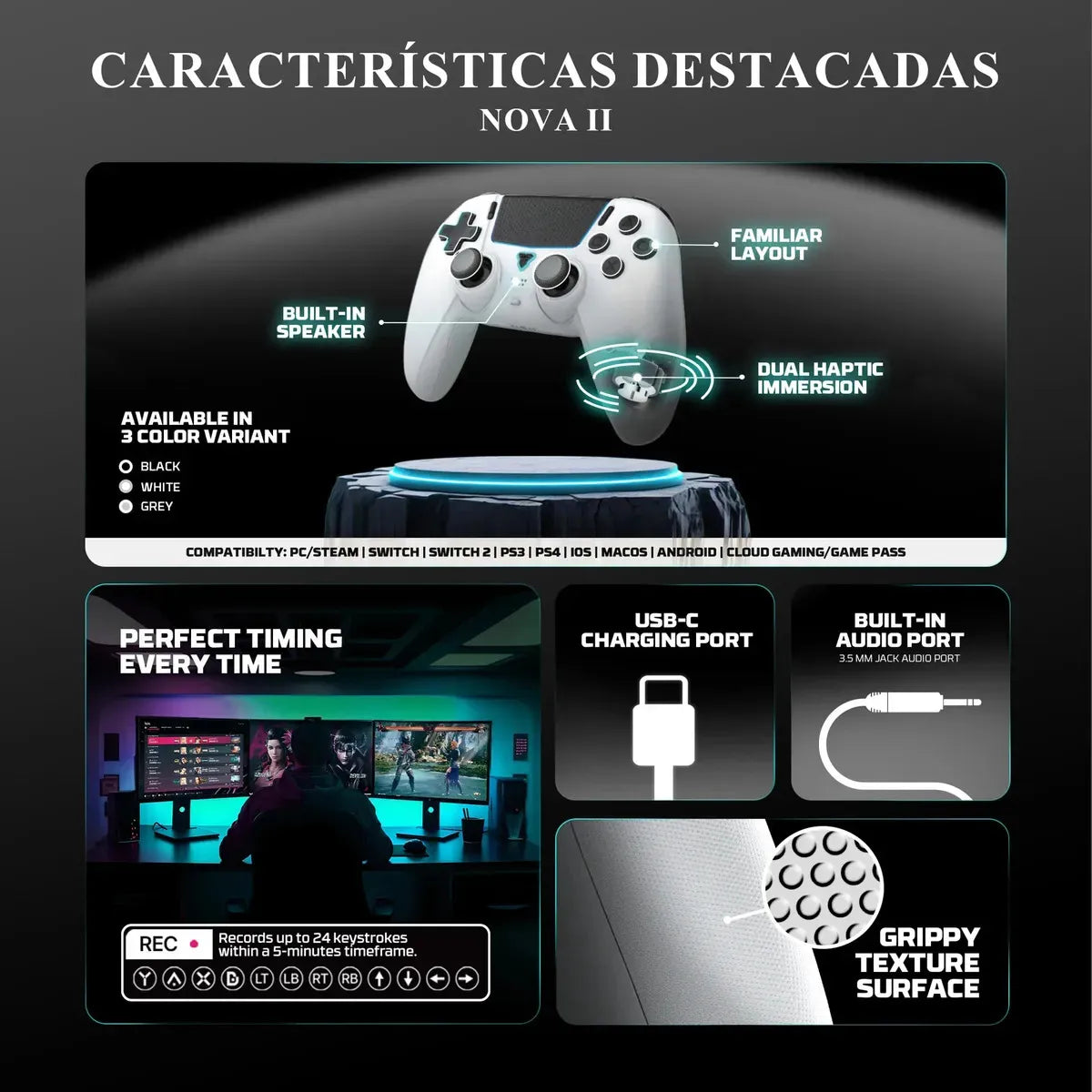 Control Inalámbrico Fantech Wgp16 Nova