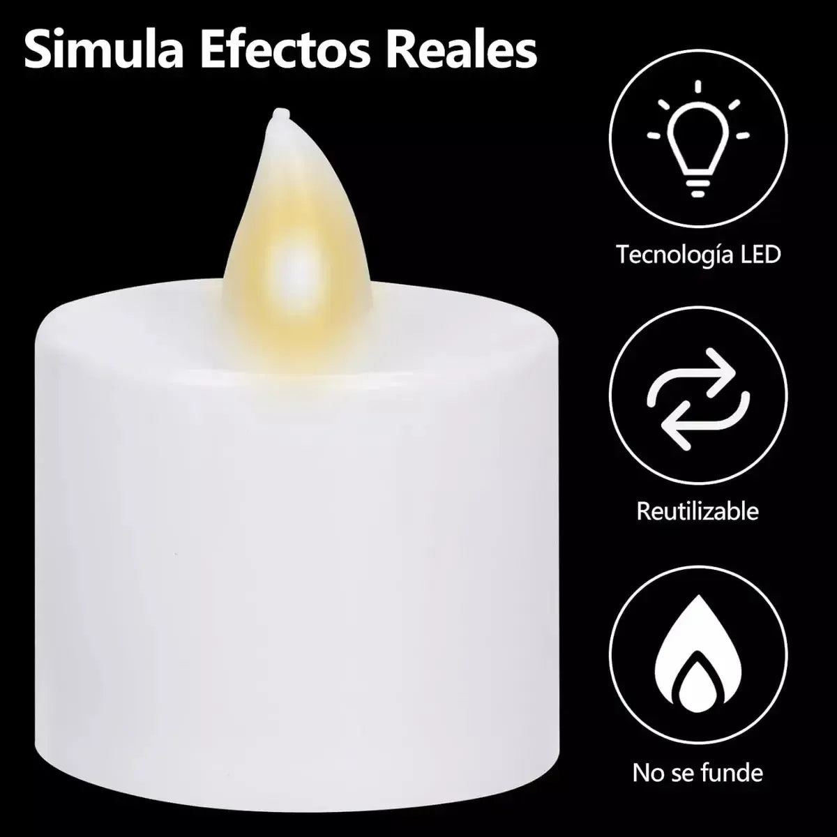 Velitas Led A Pila Pack 24 Unidades