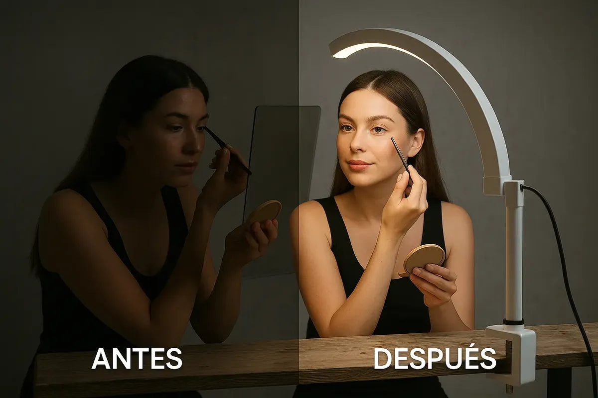 Iluminador Media Luna con Morsa / 180 Leds