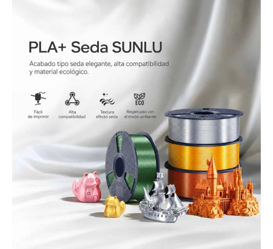 Filamento Impresora 3D Sunlu Silk Pla+ 1.75mm 1kg