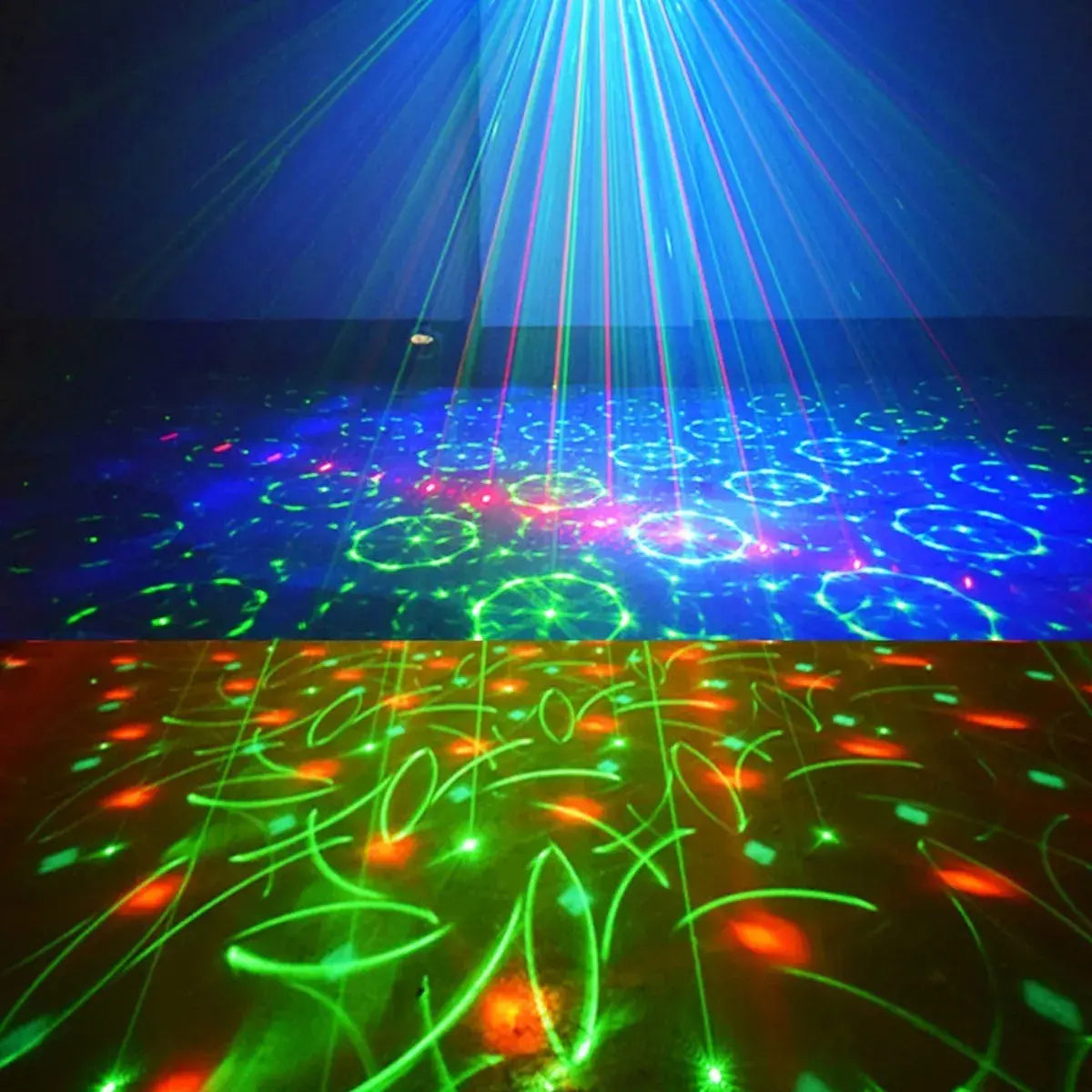 Combo Luces Led Discoteca 2 Media Bola + Laser Audio Rítmico