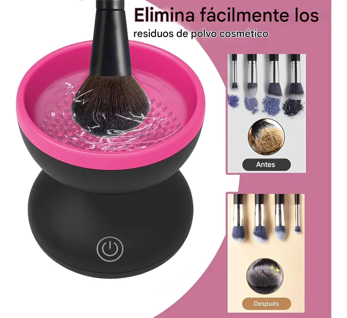 Limpiador De Brochas De Maquillaje Automático