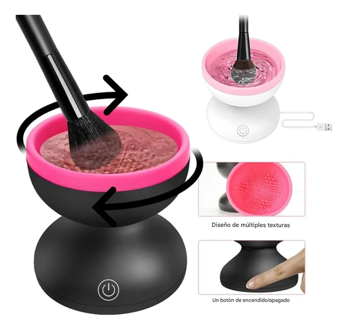 Limpiador De Brochas De Maquillaje Automático