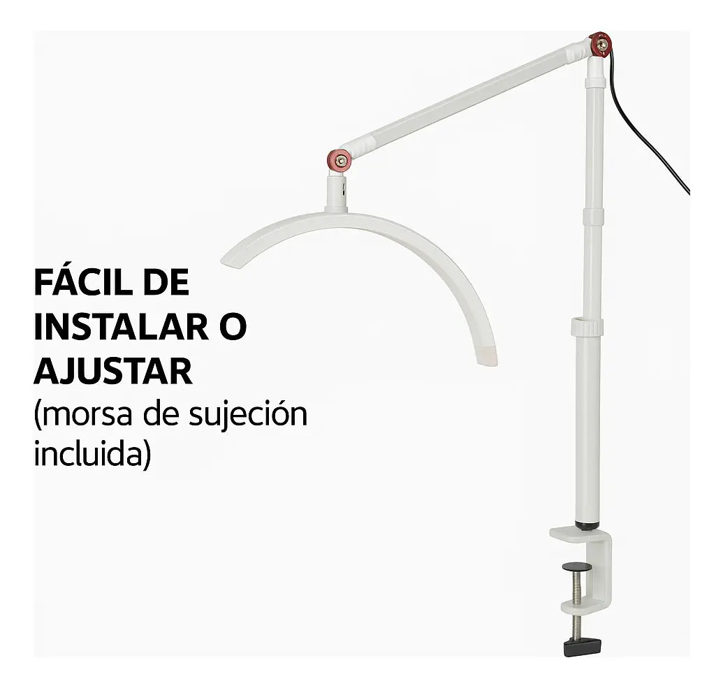 Iluminador Media Luna con Morsa / 180 Leds