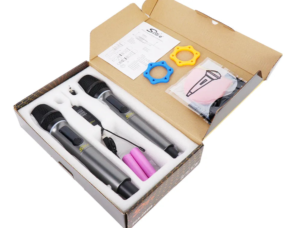 Kit De 2 Micrófonos Inalámbrico para Karaoke / Fiestas
