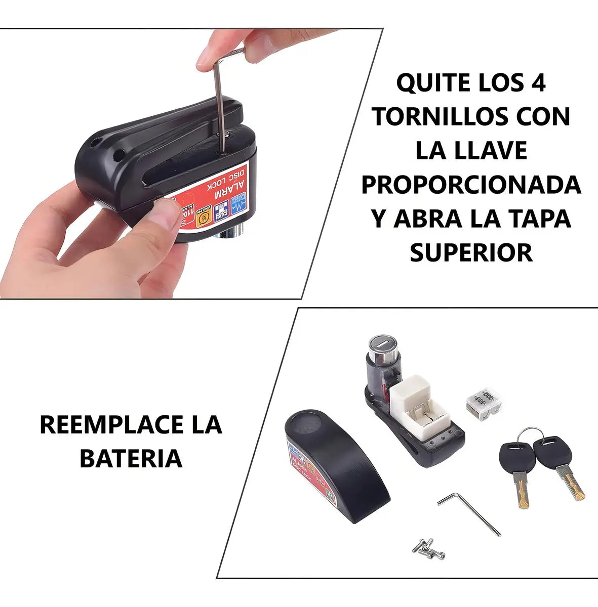 Candado Con Alarma para Moto o Bicicleta