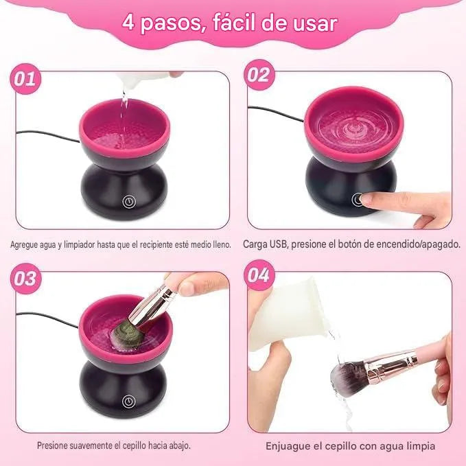 Limpiador De Brochas De Maquillaje Automático