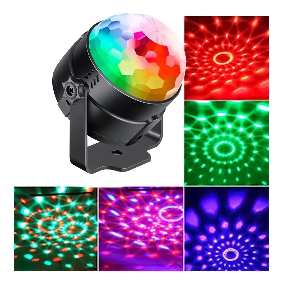 Combo Luces Led Discoteca 2 Media Bola + Laser Audio Rítmico