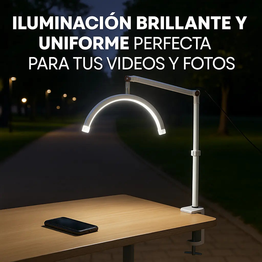 Iluminador Media Luna con Morsa / 180 Leds