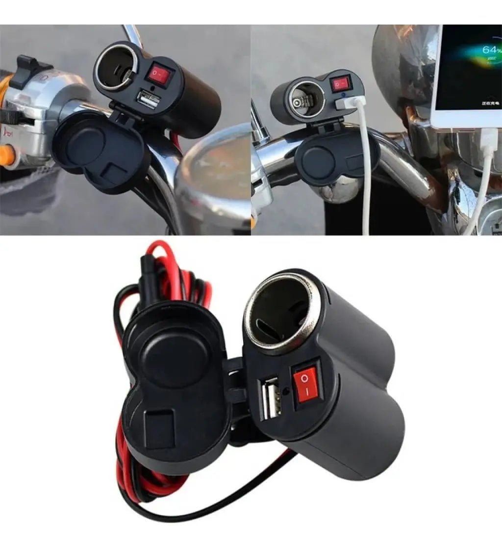 Cargador USB para Manillar De Moto