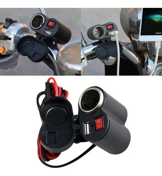 Cargador USB para Manillar De Moto
