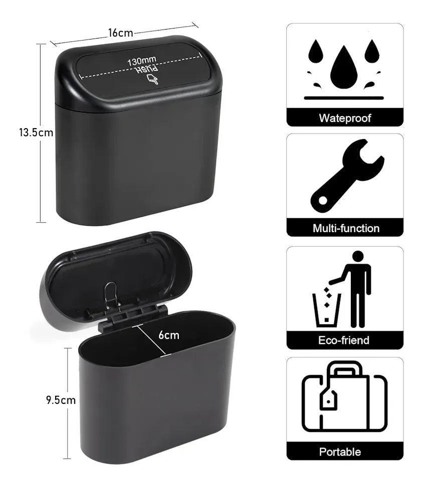 Papelera / Basurero Para Auto Con Tapa
