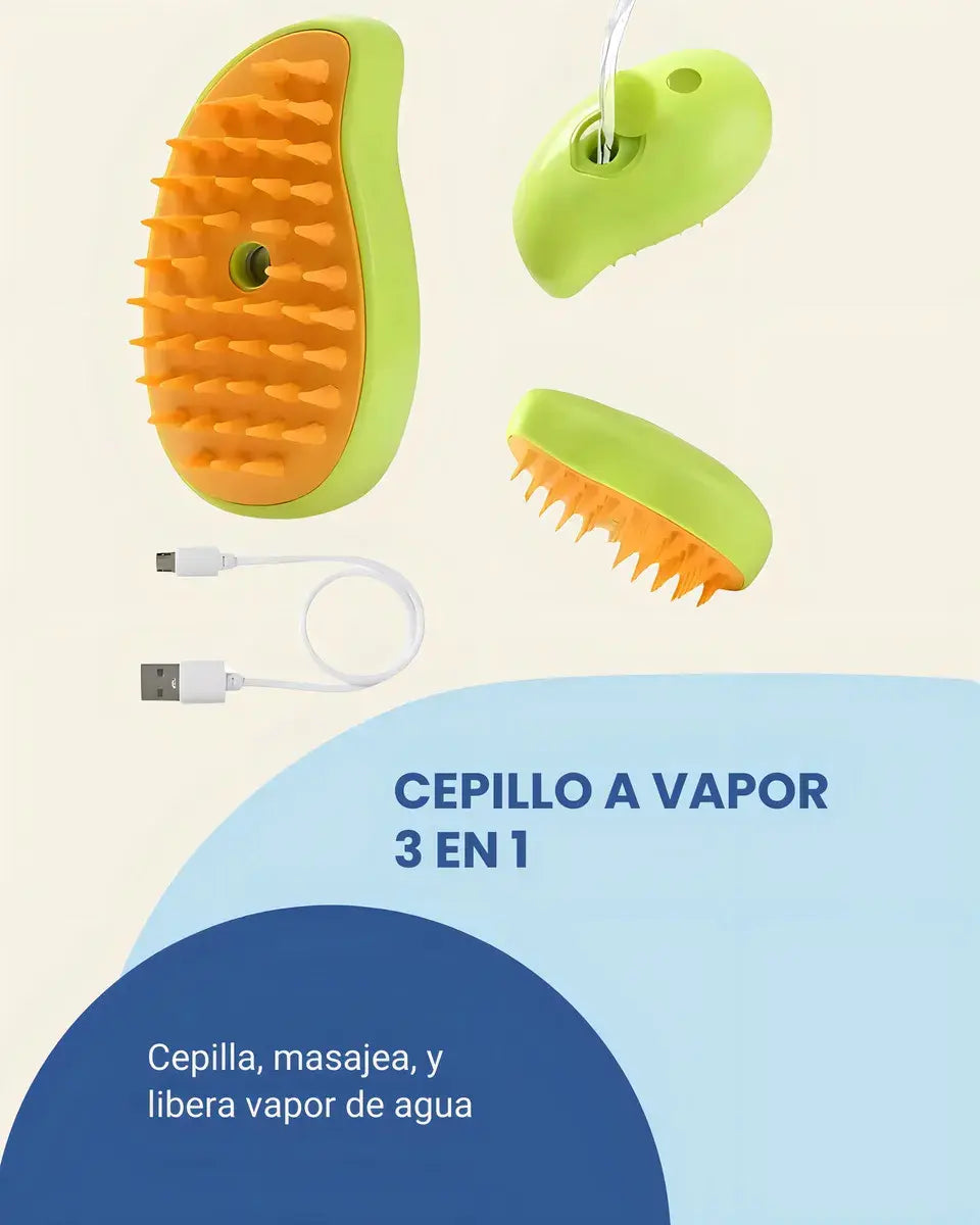 Peine / Cepillo con Vapor recargable Para Mascotas
