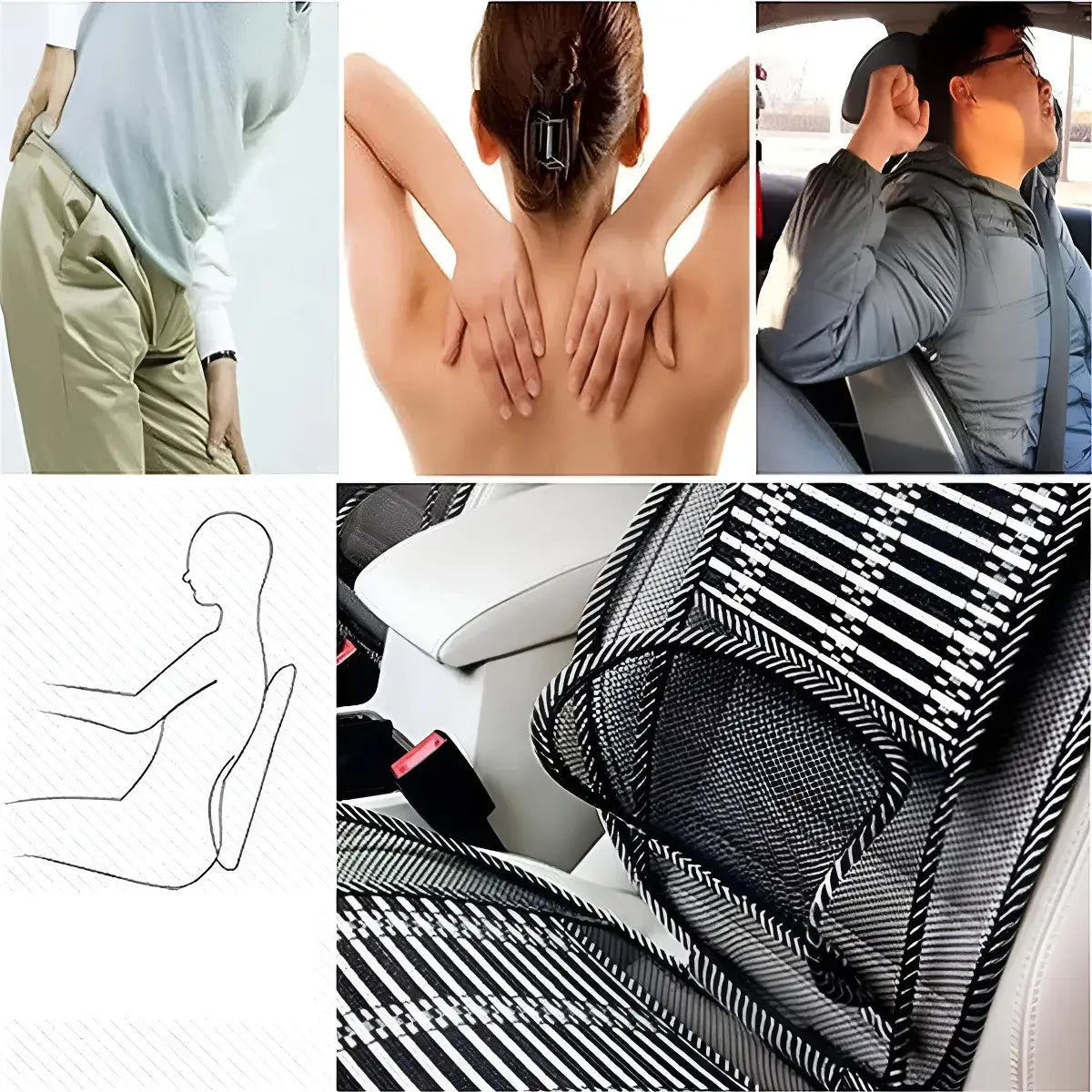 Respaldo/Soporte Lumbar Para Silla O Asiento De Auto
