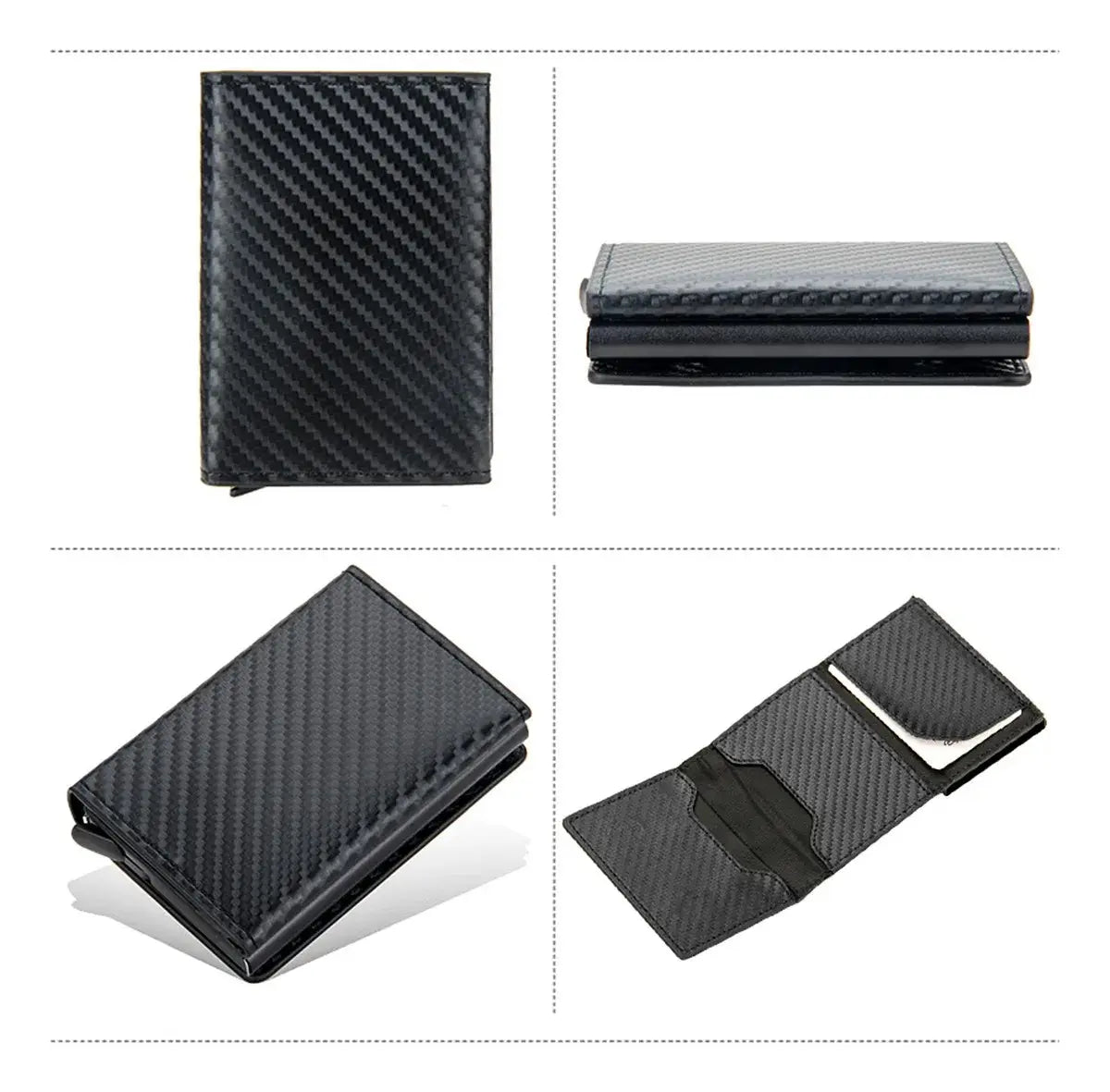 Tarjetero / Billetera Bloqueo RFID Anti Robos - Eco cuero Rayas