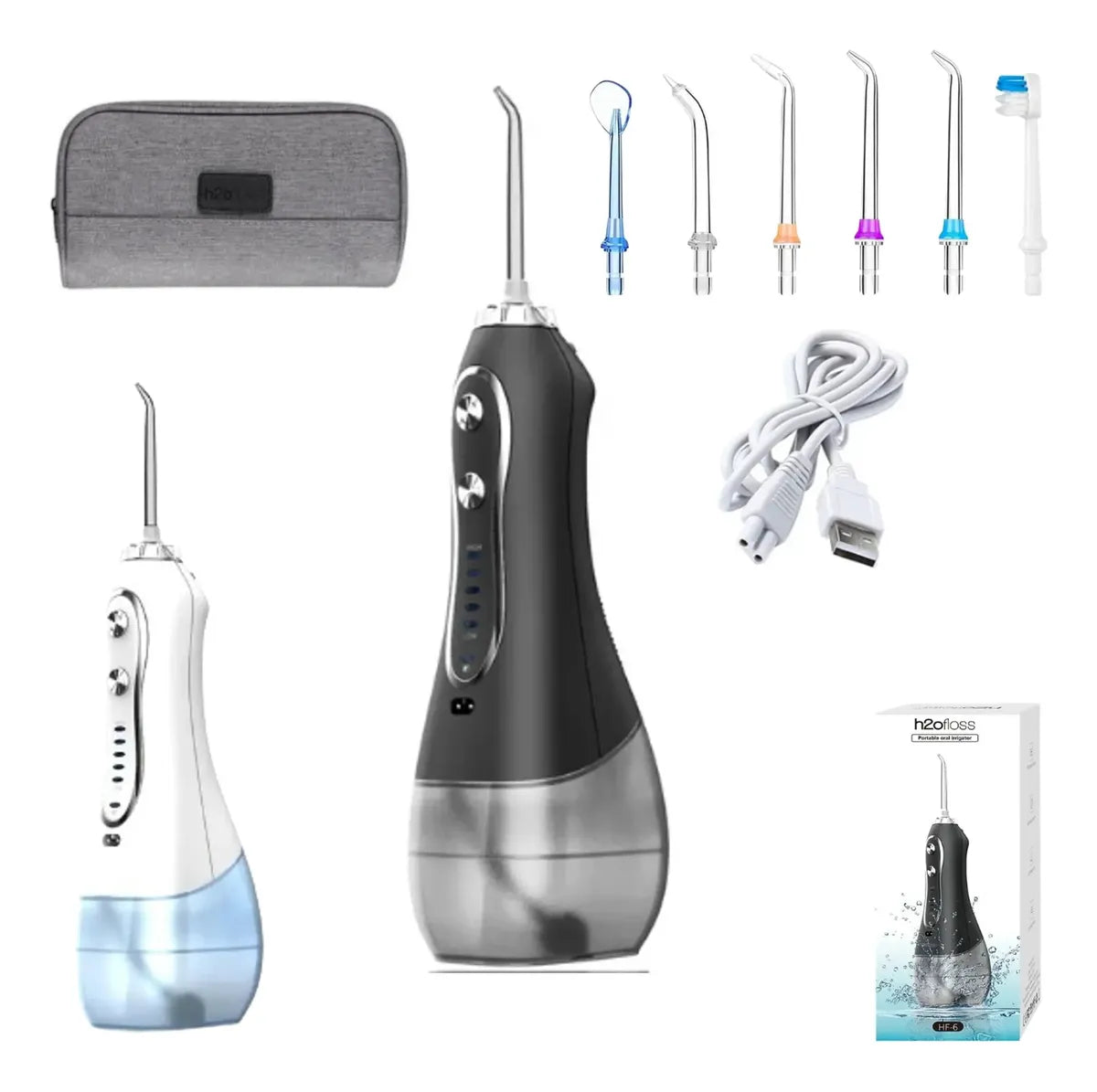 Irrigador Bucal Eléctrico H2ofloss 300ml Recargable