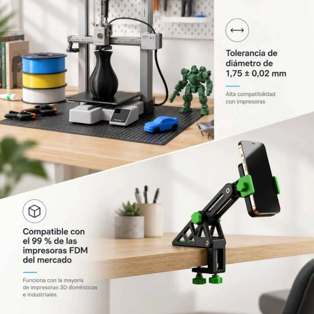 Filamento Sunlu Pla+ 2.0 Para Impresoras 3D 1kg 1,75mm