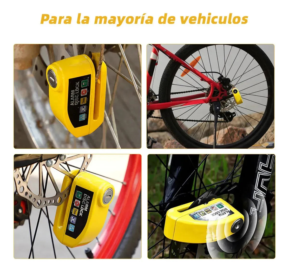 Candado Disco Freno para Moto / Bici Recargable