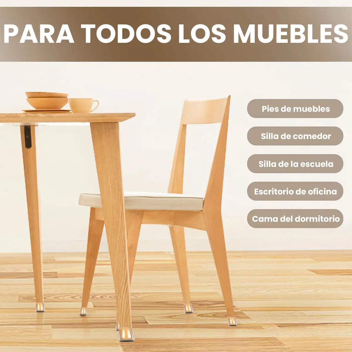 Funda para Silla de Silicona Transparente con Fieltro - Pack de 16 Un.