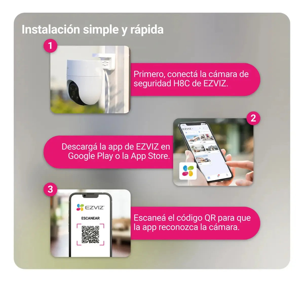 Cámaras de Vigilancia Ezviz H8c Full HD 360° Con Visión Nocturna