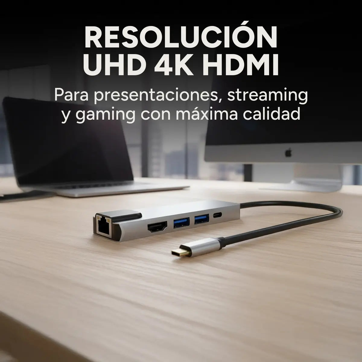 Adaptador Hub Tipo C 5 En 1