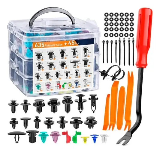 Broche / Grampa Tapizado Auto. Kit 635 Piezas