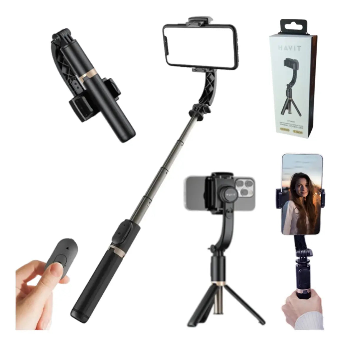 Estabilizador Gimbal Trípode Bluetooth Para Celular / HAVIT ST7606